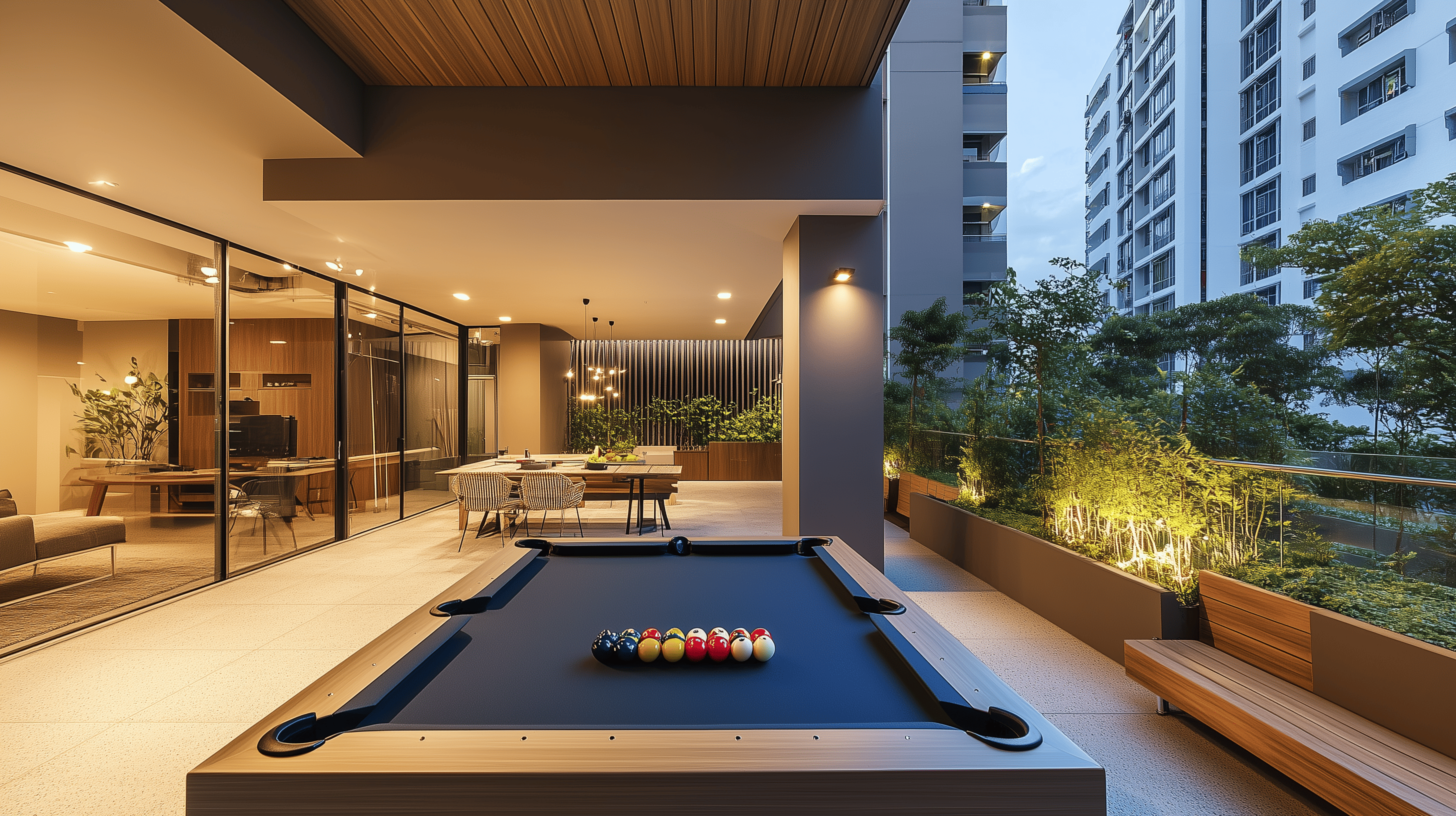 Ambiente moderno de condomínio